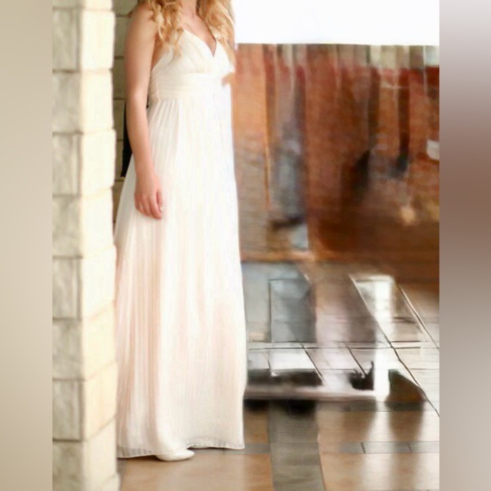 BCBGMaxAzria Ivory Satin Dress